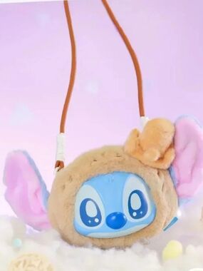 STITCH Funny Travel Series Plush Crossbody Bag - NIB - Traveling In Sand